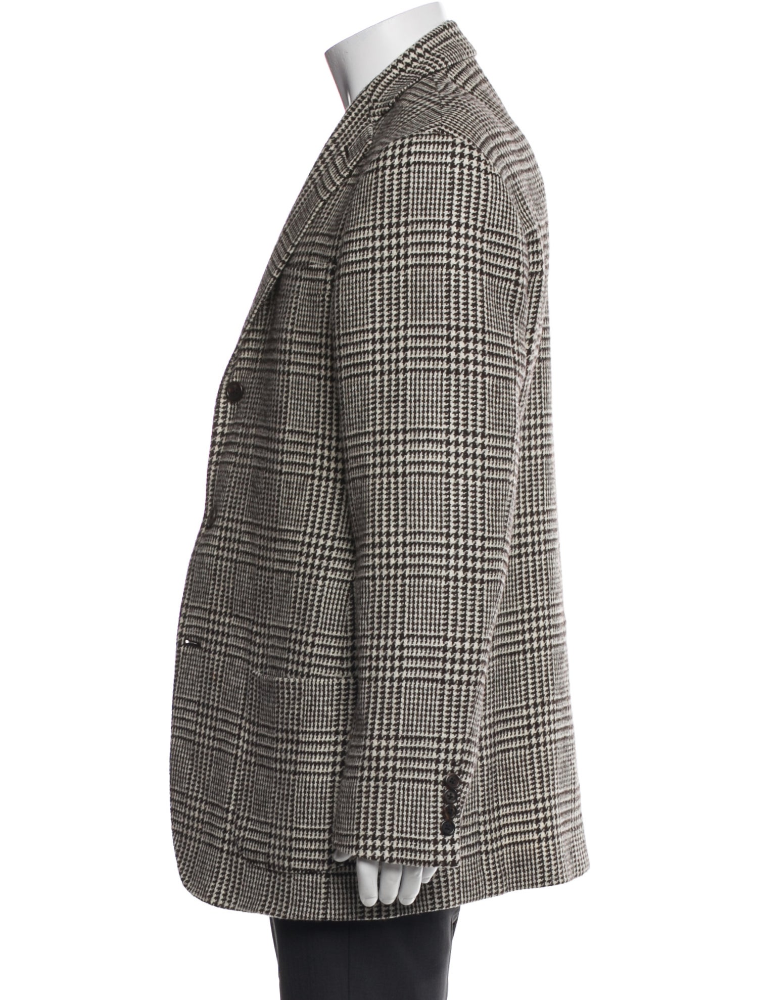 Sid Mashburn Wool Houndstooth Print Blazer