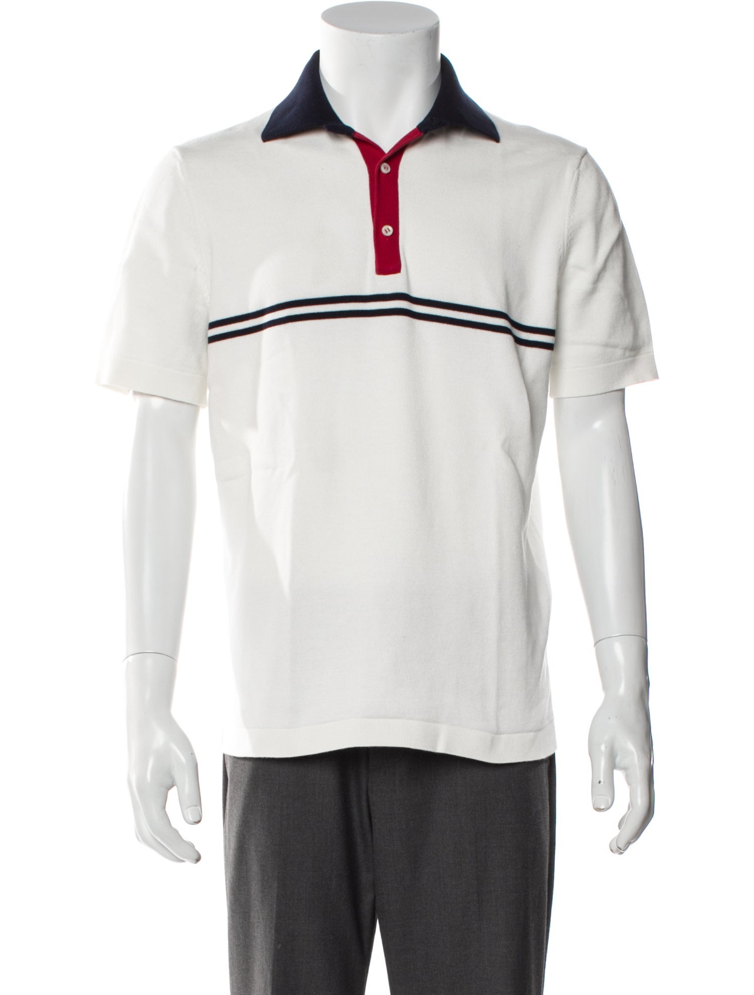 Sid Mashburn Striped Collar Polo Shirt