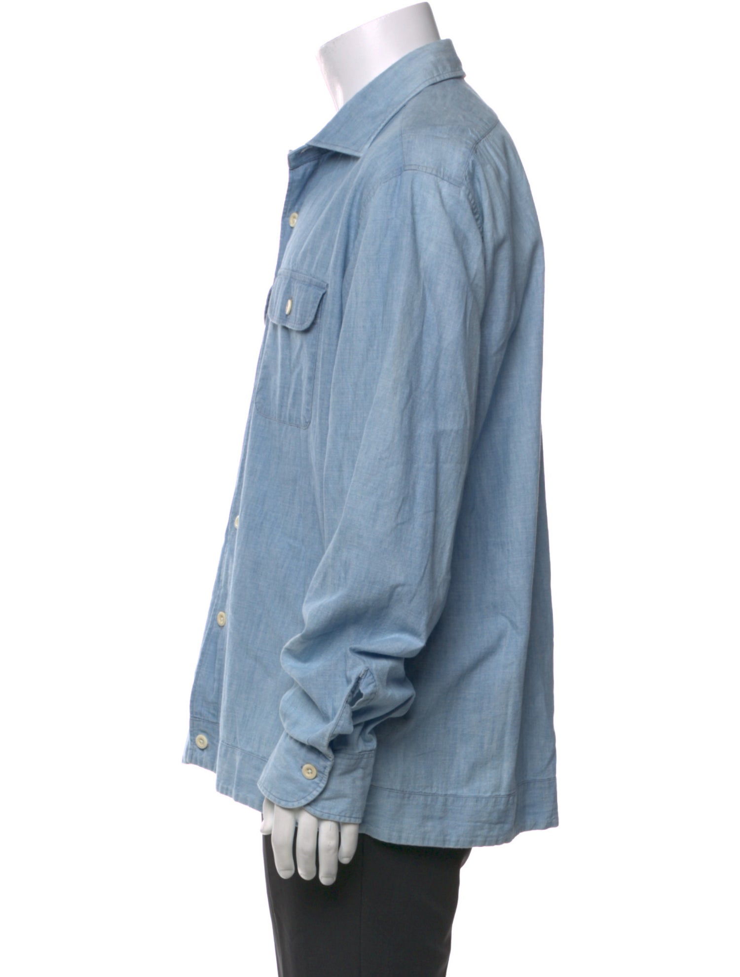 Sid Mashburn Long Sleeve Denim Shirt