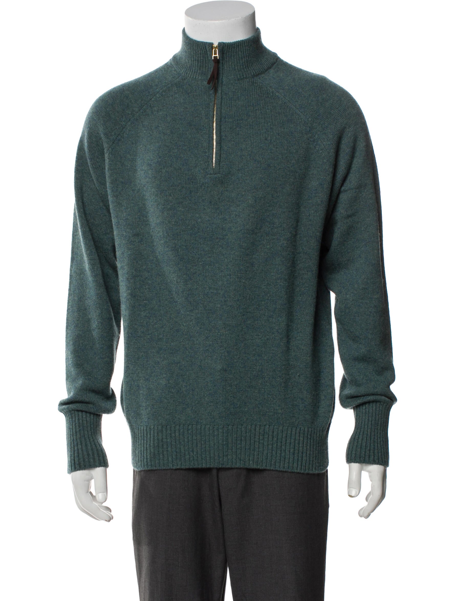 Sid Mashburn Cashmere Mock Neck Polo Sweater