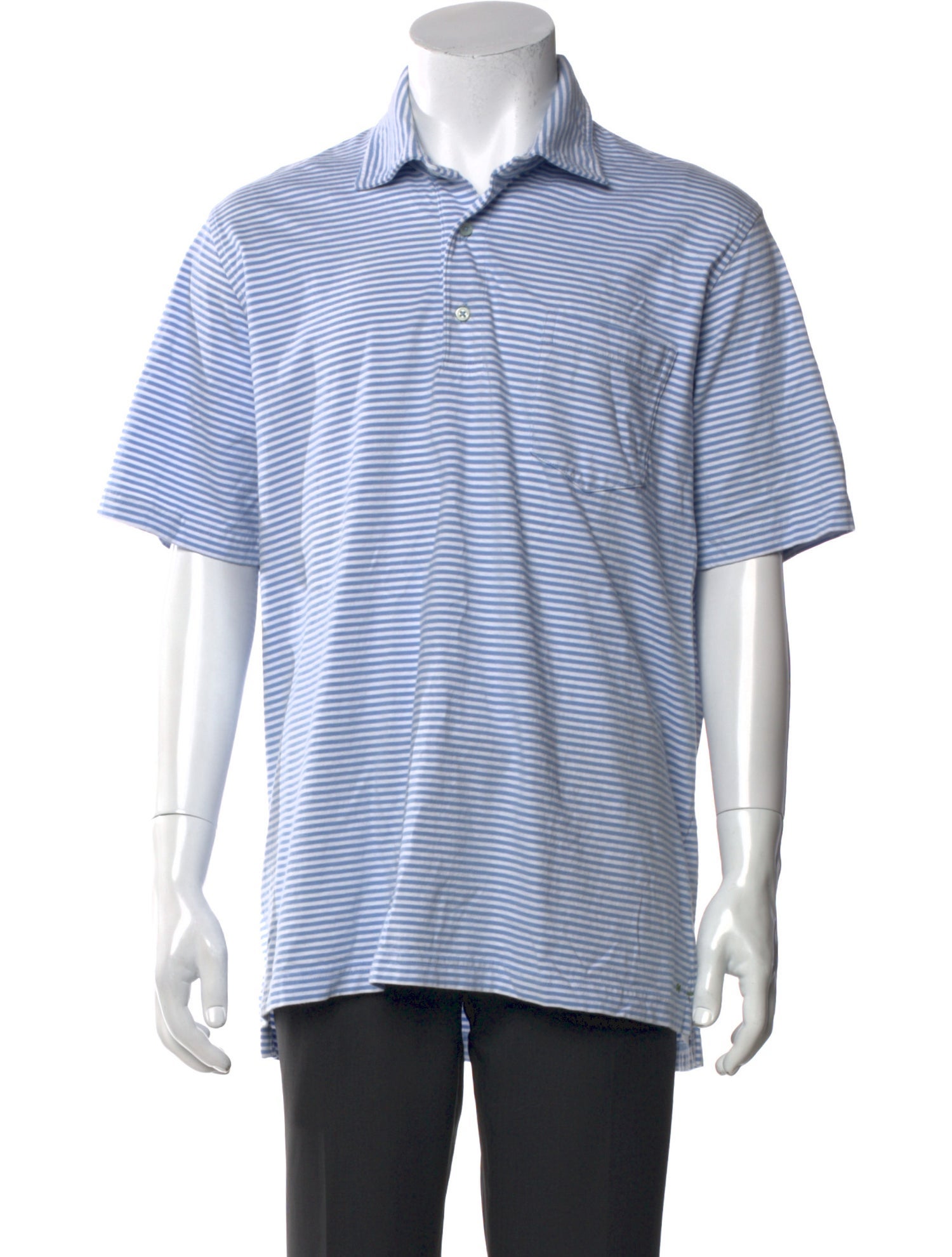 Sid Mashburn Striped Collar Polo Shirt