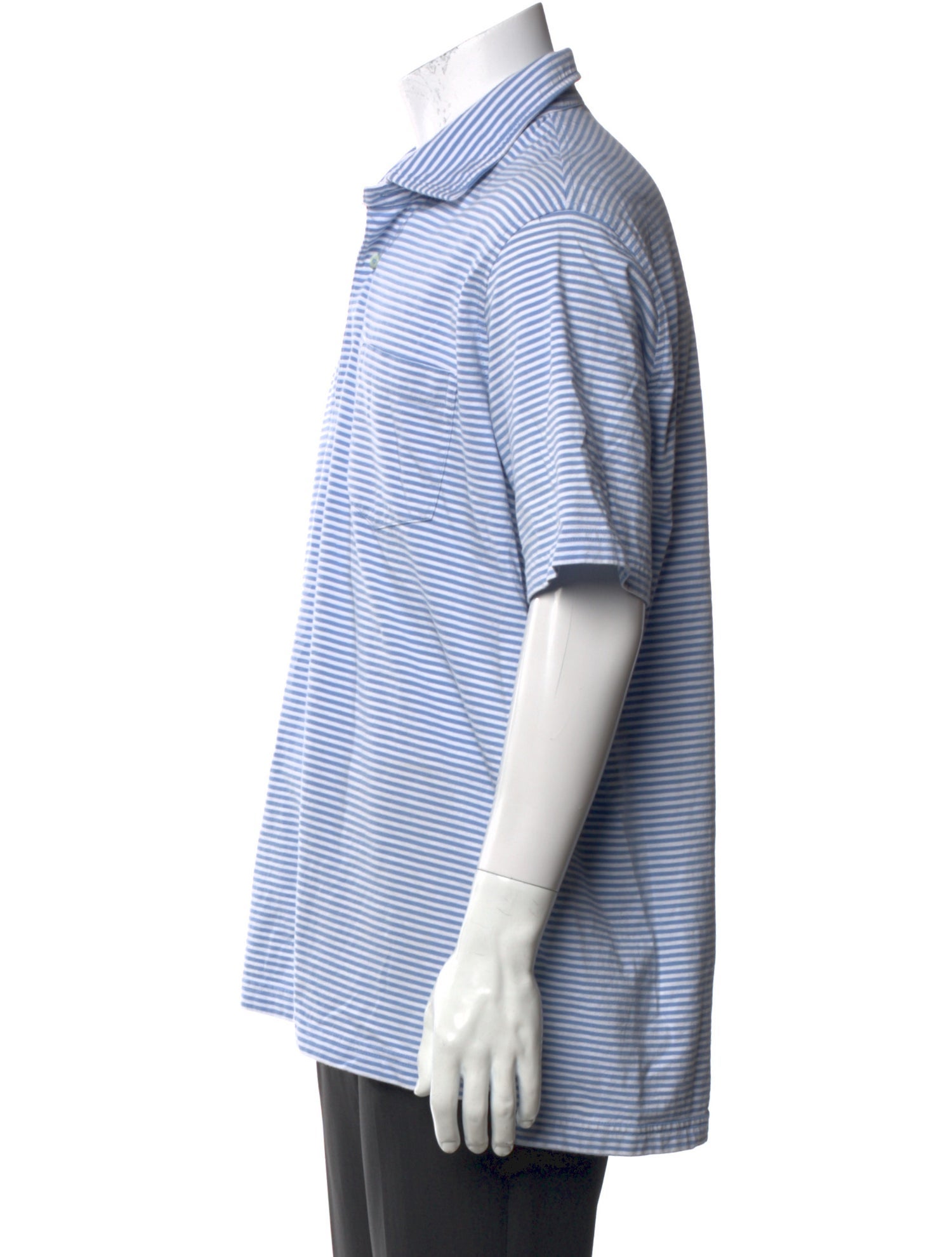 Sid Mashburn Striped Collar Polo Shirt