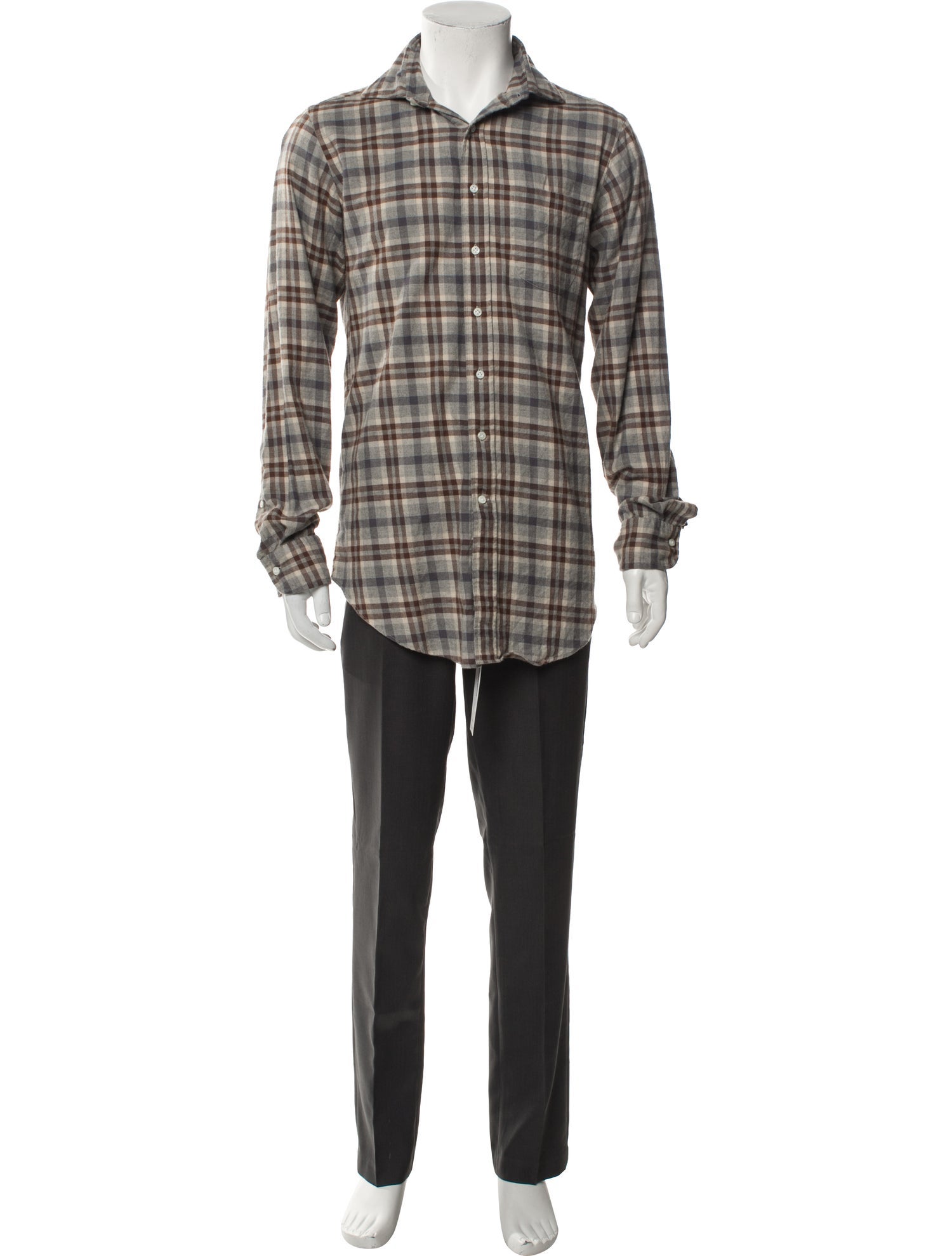 Sid Mashburn Plaid Print Long Sleeve Shirt