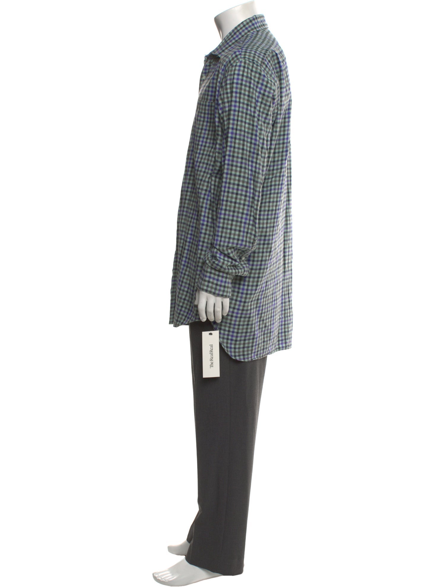 Sid Mashburn Plaid Print Long Sleeve Dress Shirt