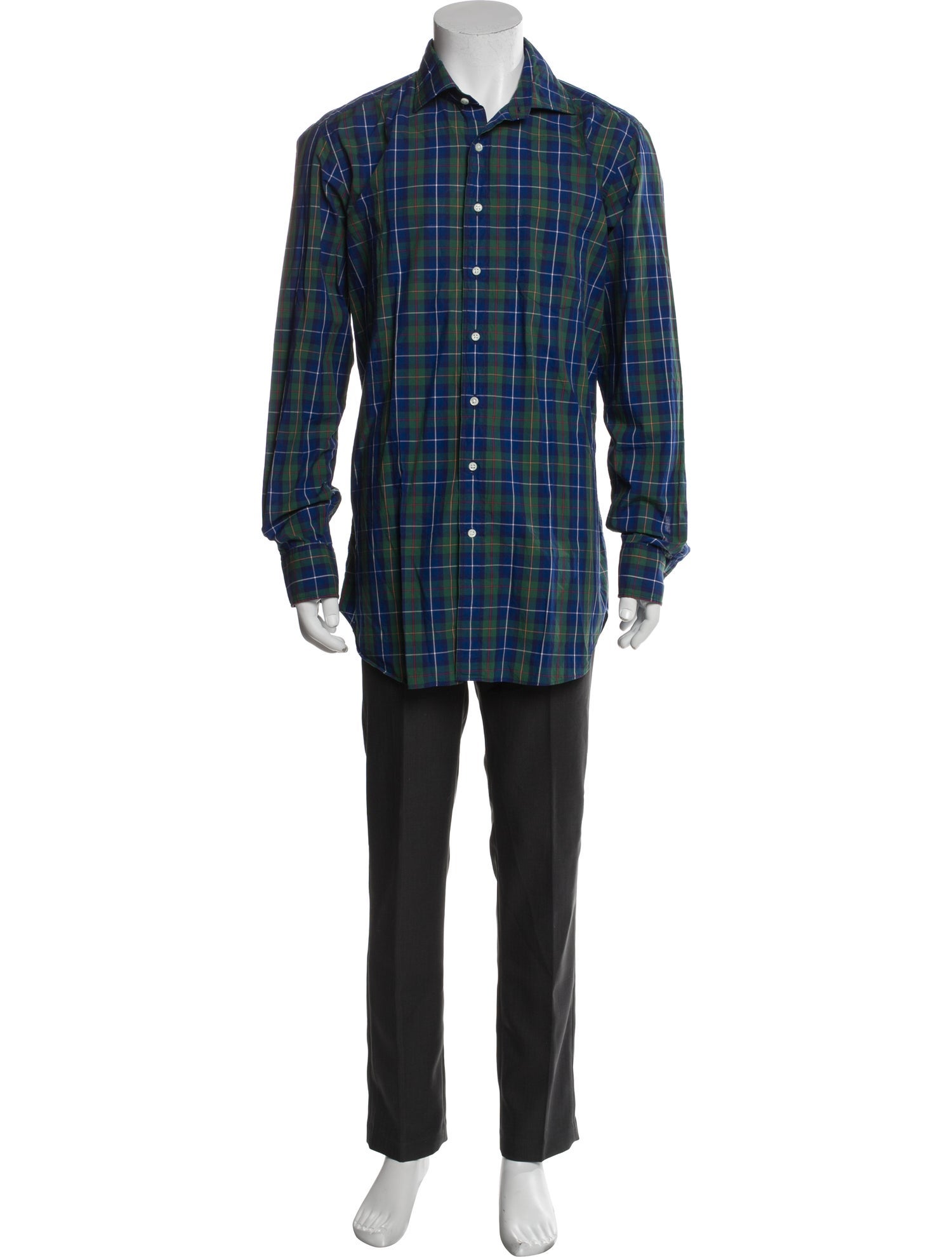 Sid Mashburn Plaid Print Long Sleeve Shirt