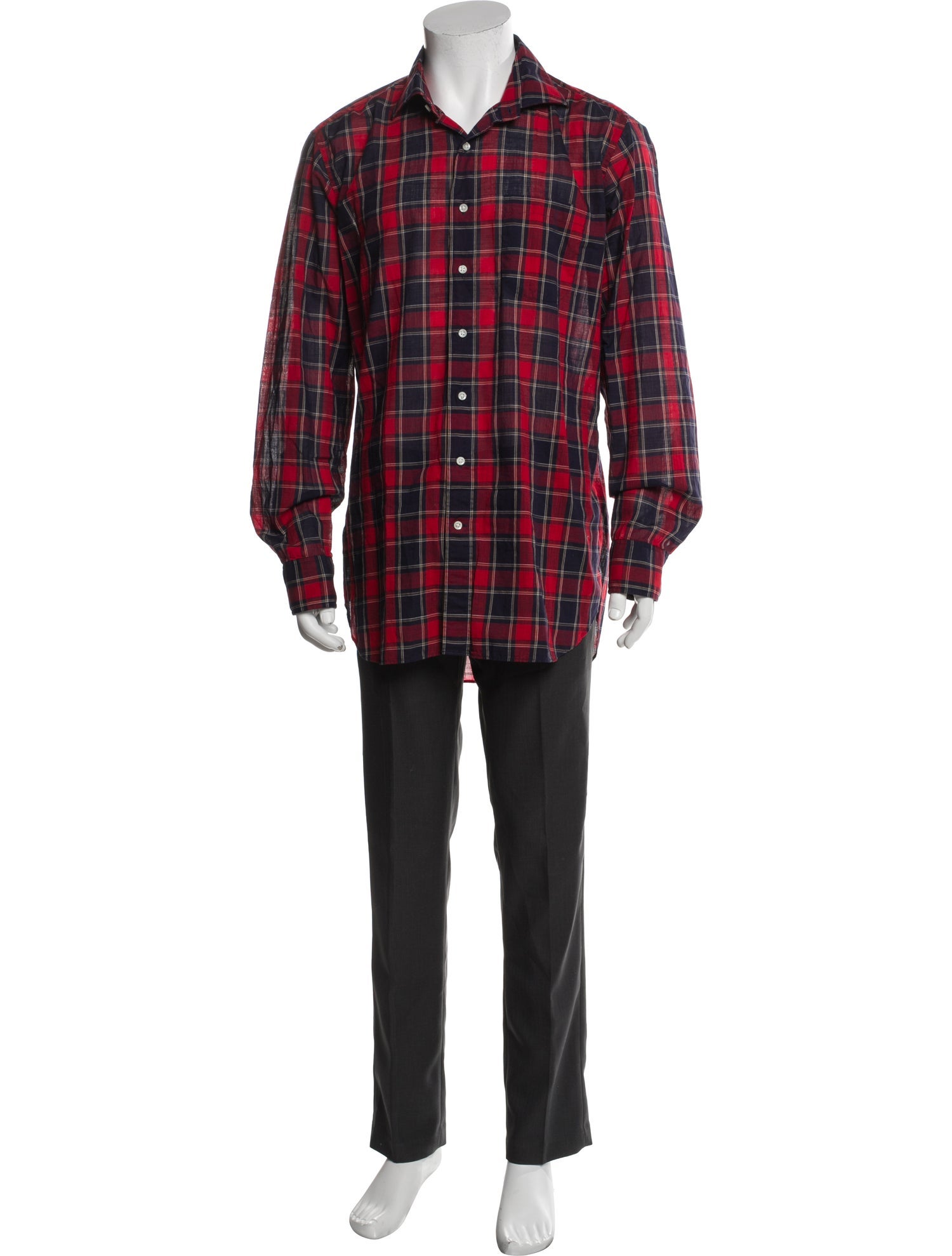 Sid Mashburn Plaid Print Long Sleeve Shirt