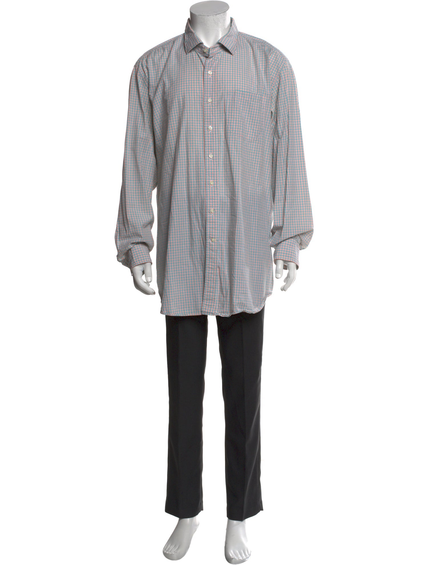 Sid Mashburn Plaid Print Long Sleeve Dress Shirt