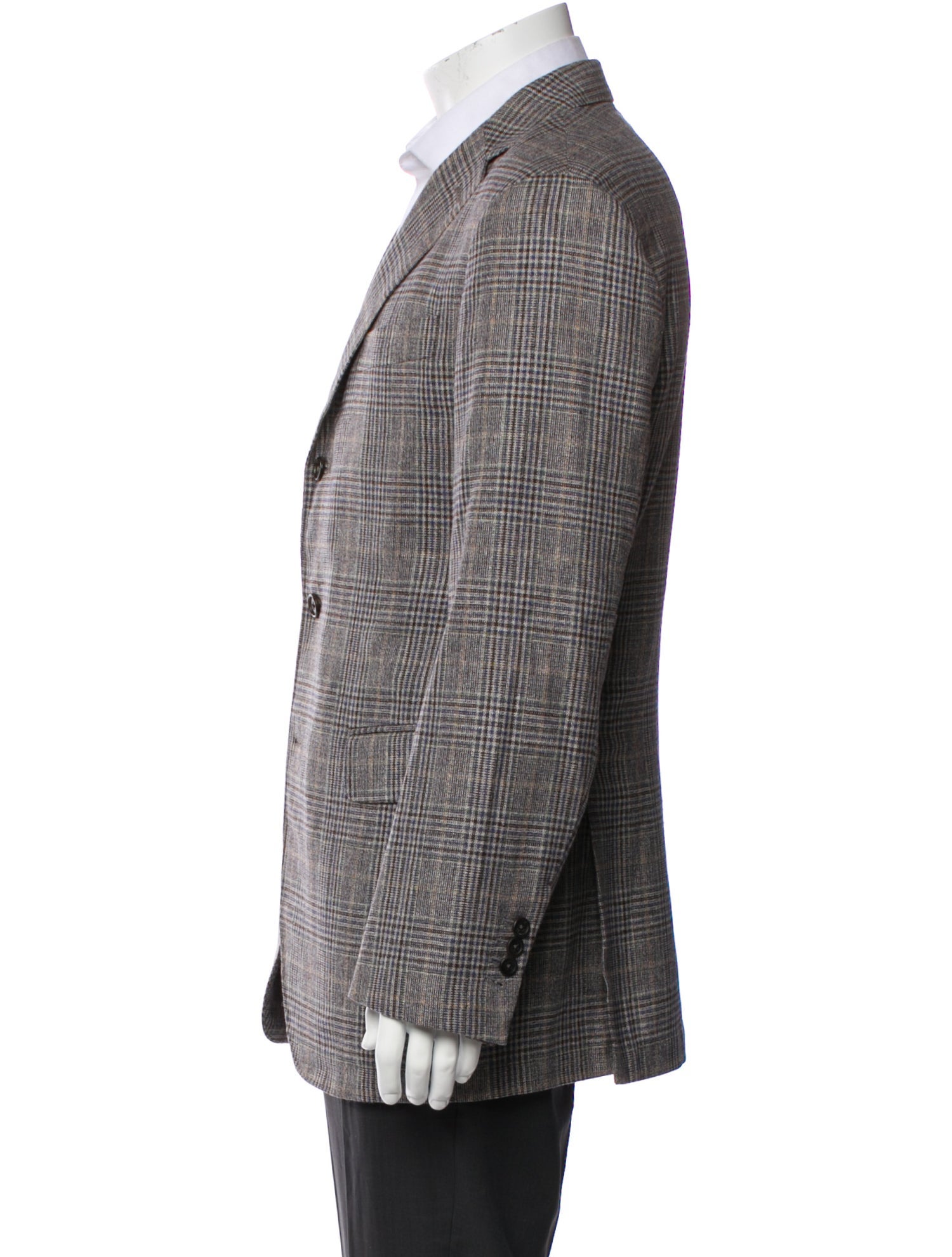 Sid Mashburn Silk Plaid Print Blazer