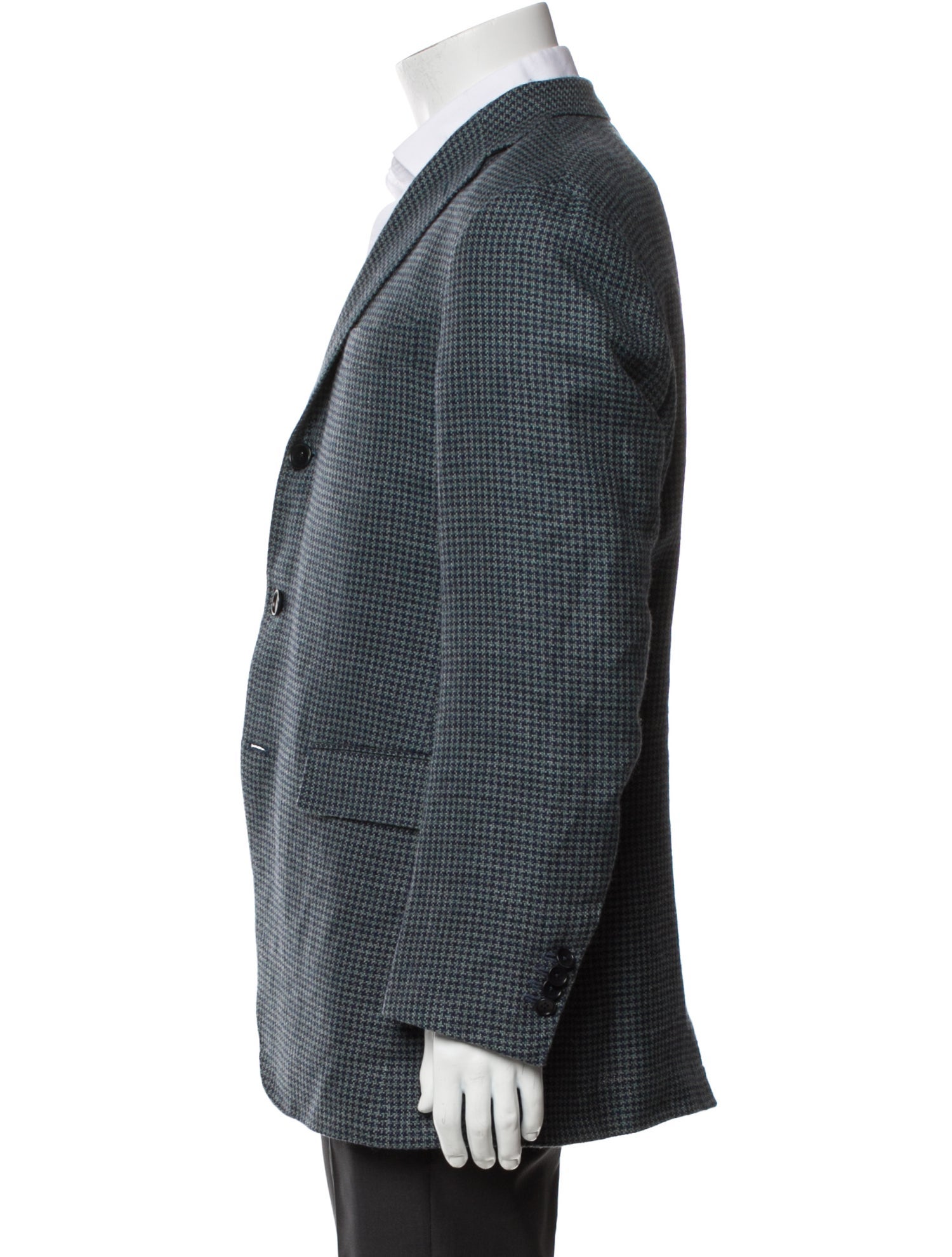 Sid Mashburn Wool Houndstooth Print Blazer