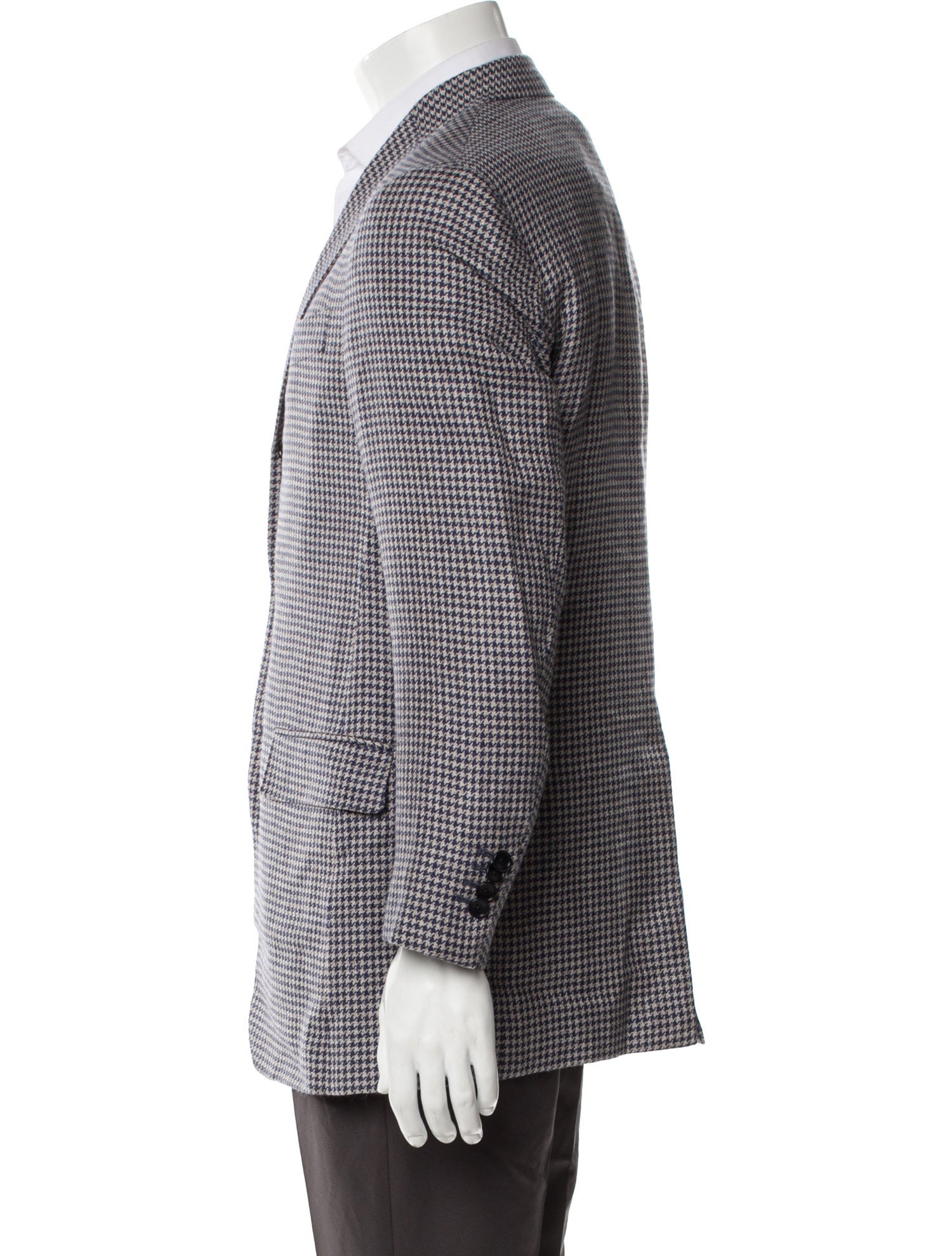 Sid Mashburn Wool Houndstooth Print Blazer