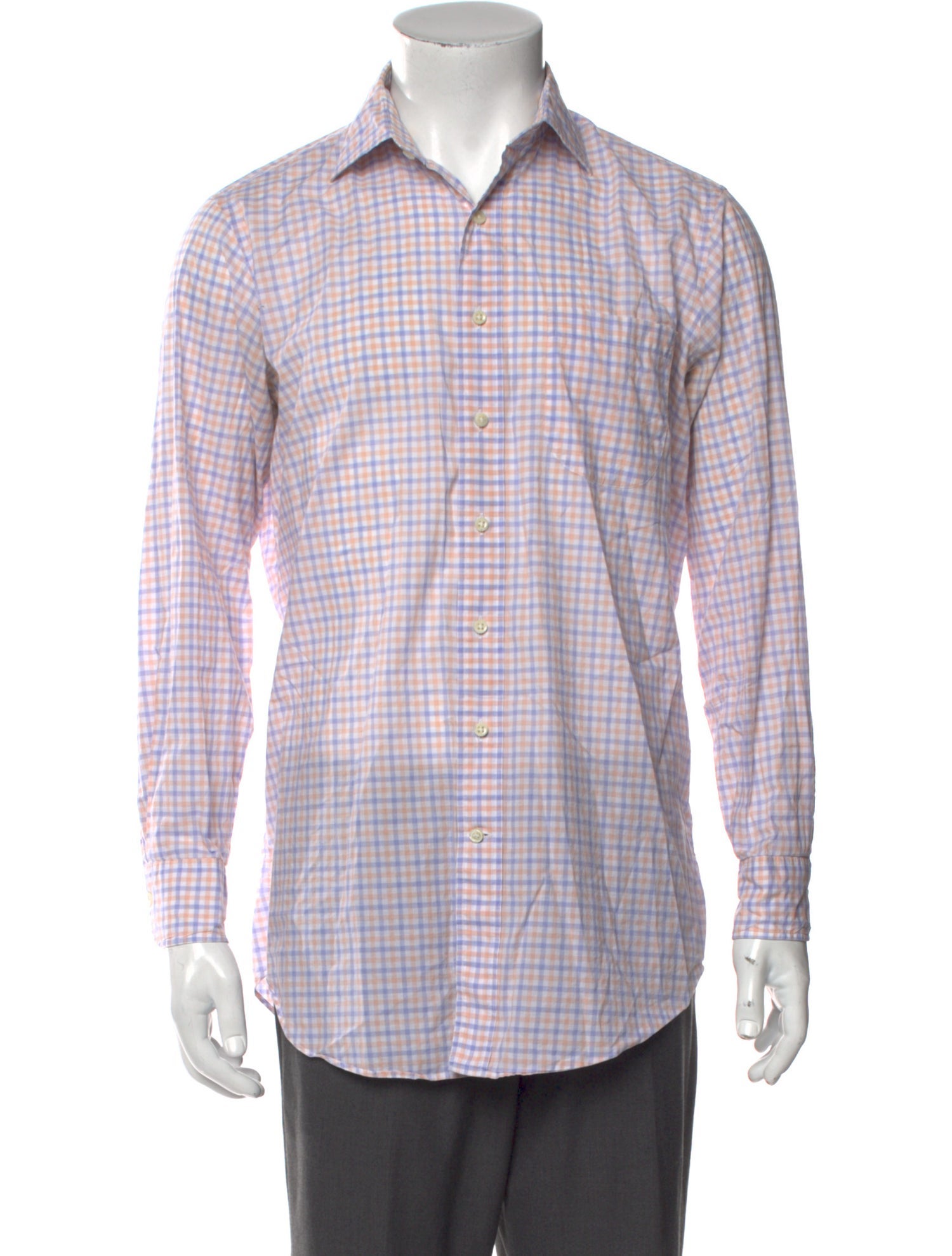 Sid Mashburn Plaid Print Long Sleeve Dress Shirt