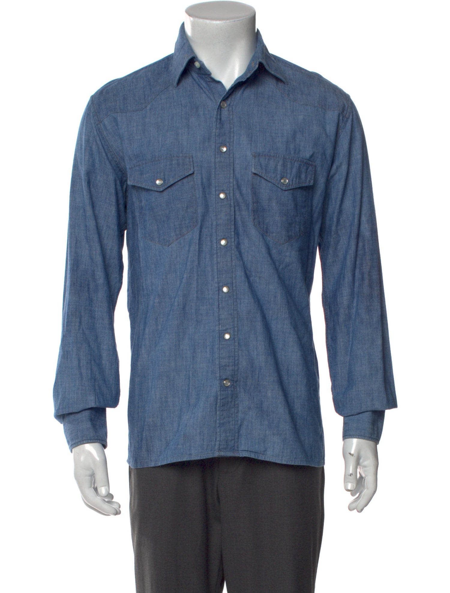 Sid Mashburn Long Sleeve Denim Shirt