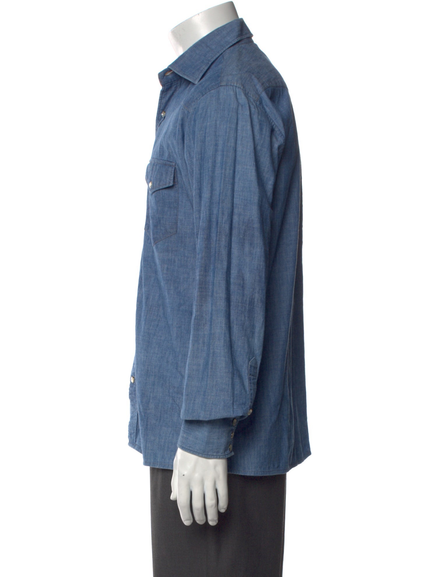 Sid Mashburn Long Sleeve Denim Shirt