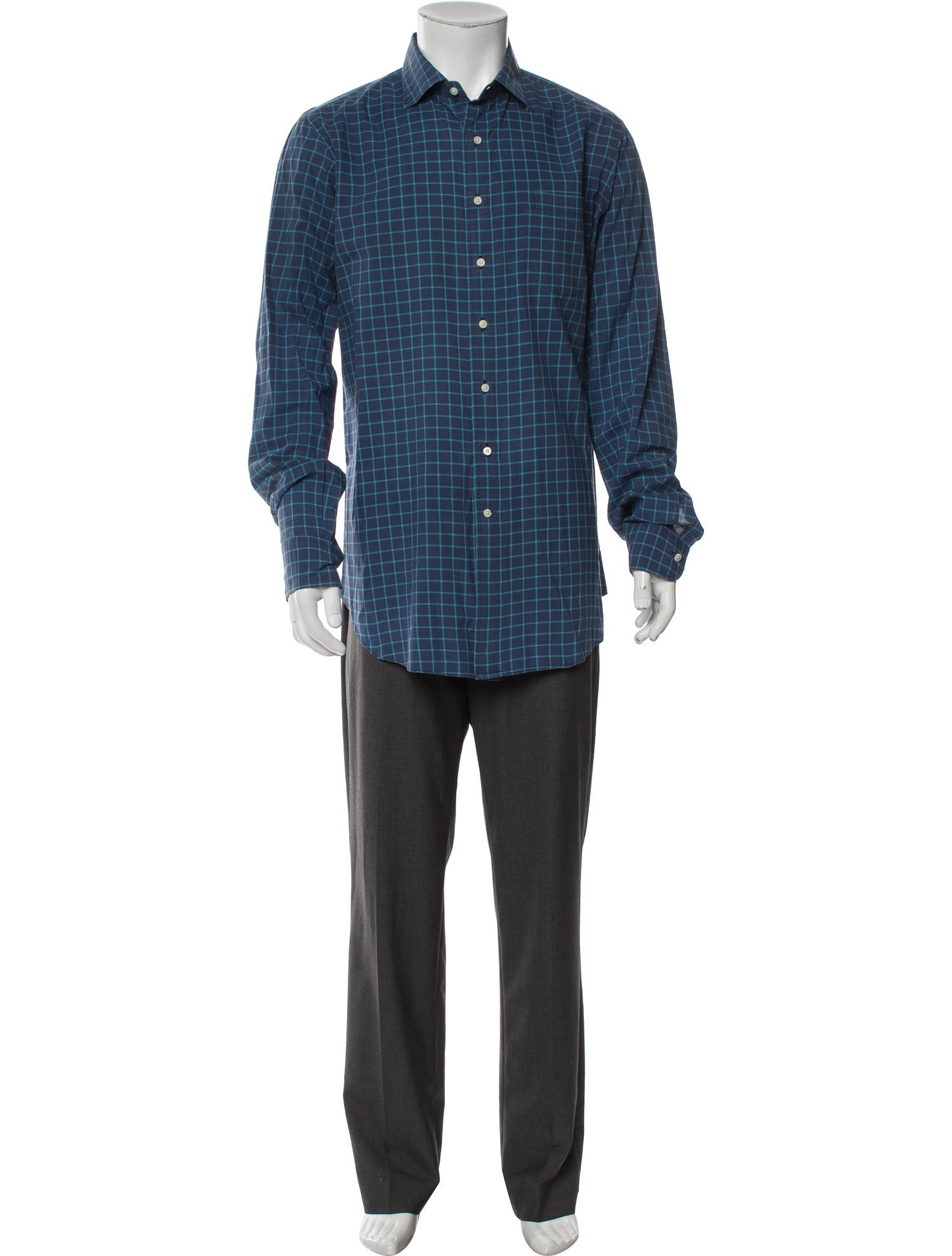 Sid Mashburn Plaid Print Long Sleeve Shirt