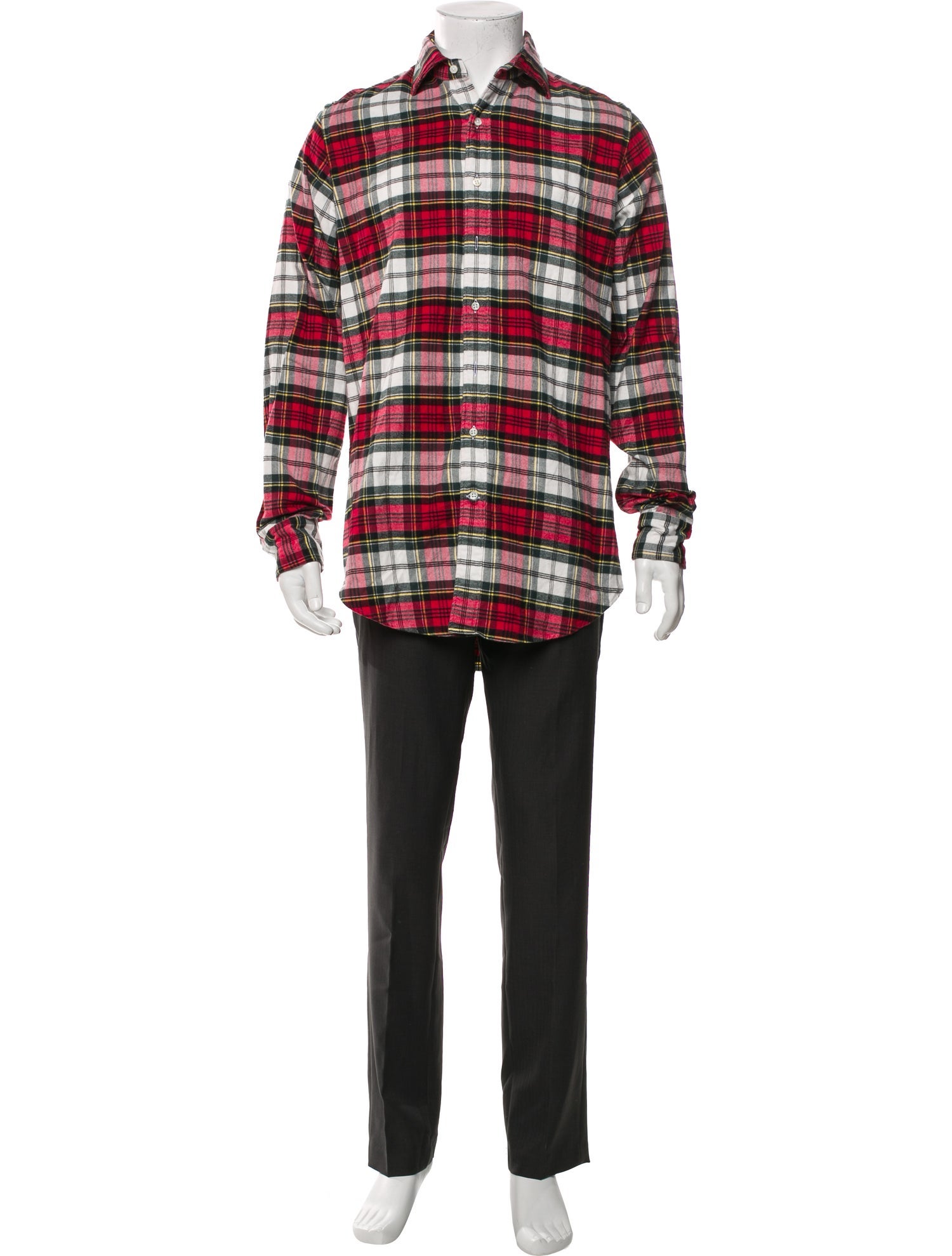 Sid Mashburn Plaid Print Long Sleeve Shirt