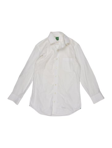 Pre-owned Sid Mashburn Long Sleeve Dress Shirt In White