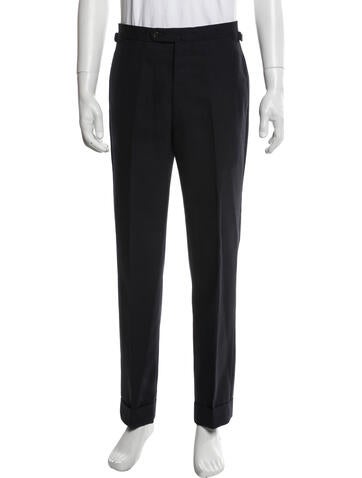 Pre-owned Sid Mashburn Wool Dress Pants In Blue