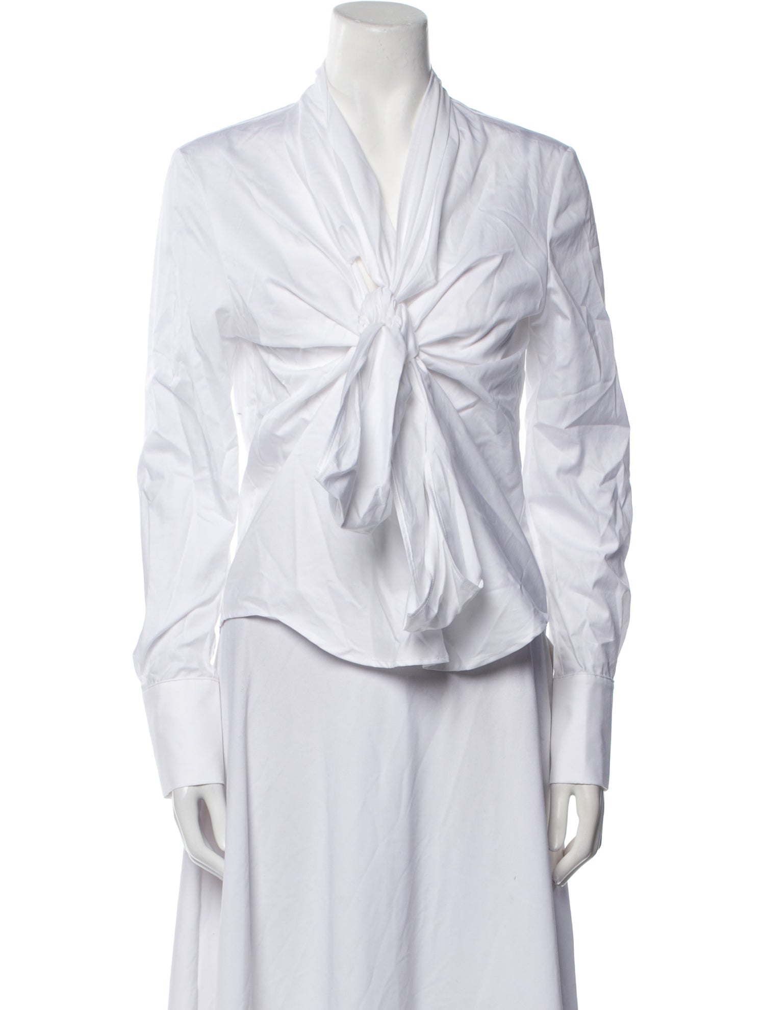 Sid Neigum Tie Neck Long Sleeve Blouse