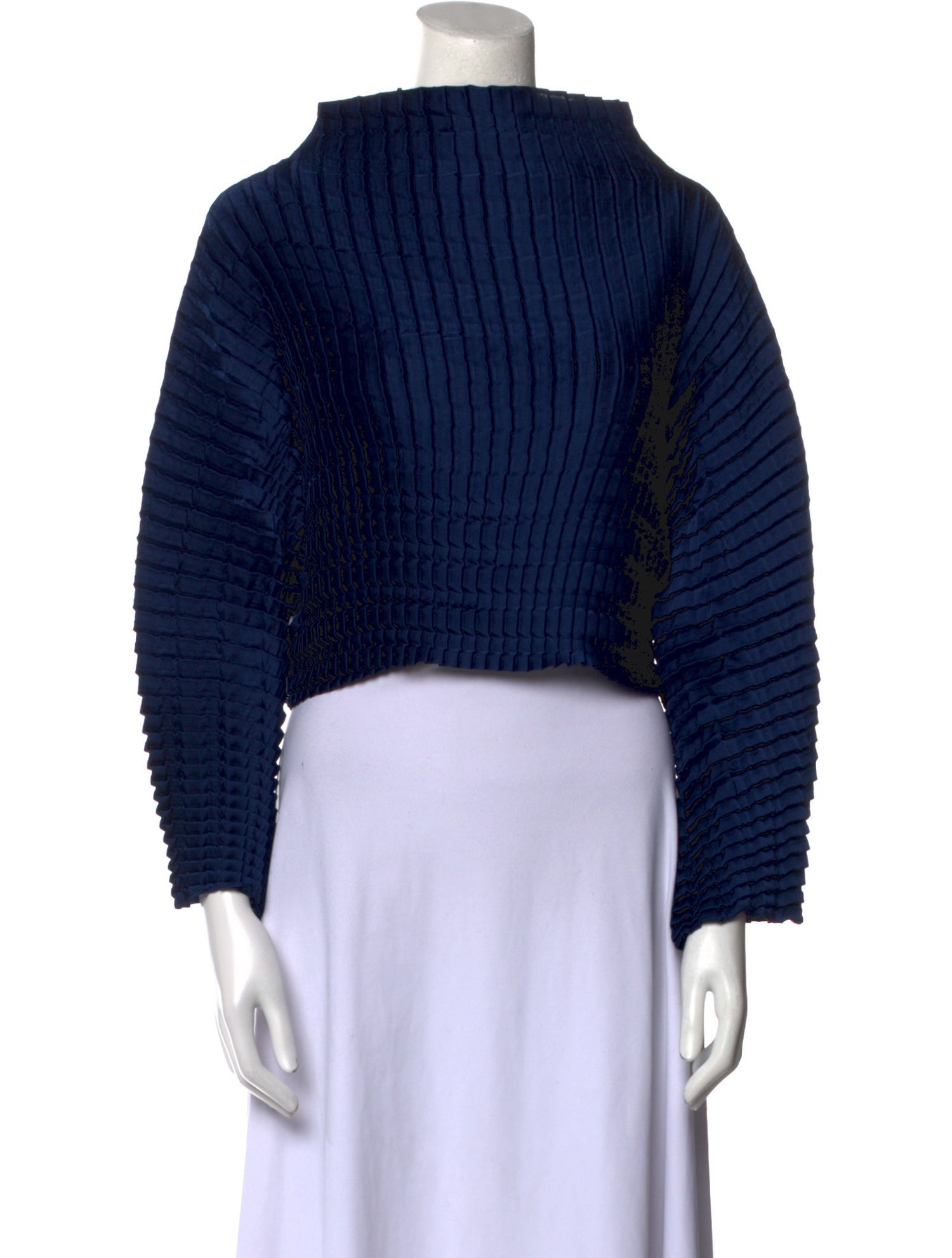 Sid Neigum Plaid Print Mock Neck Crop Top