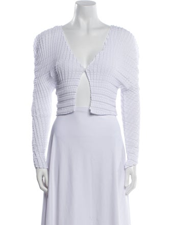 Sid Neigum V-Neck Long Sleeve Crop Top