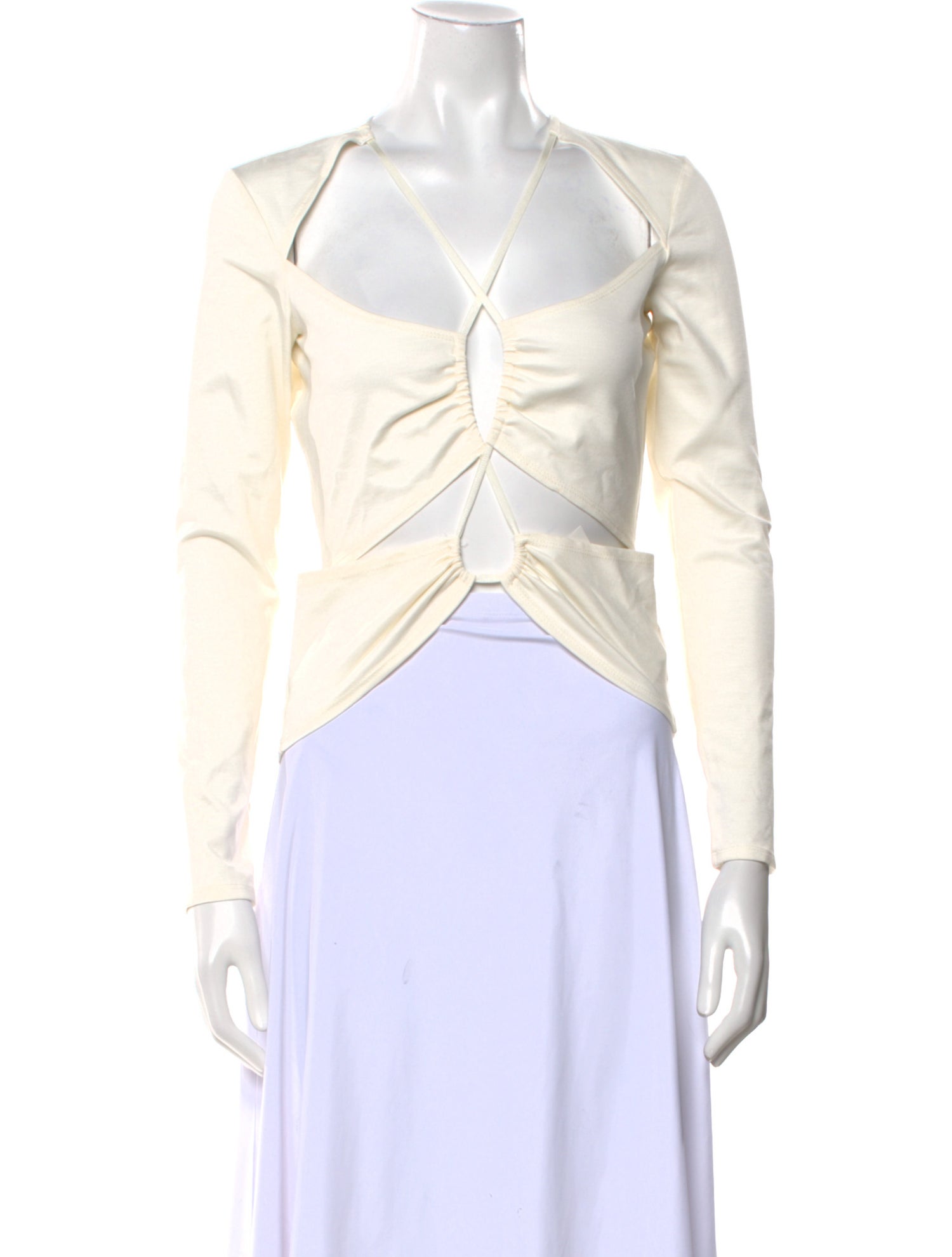 Sid Neigum V-Neck Long Sleeve Crop Top