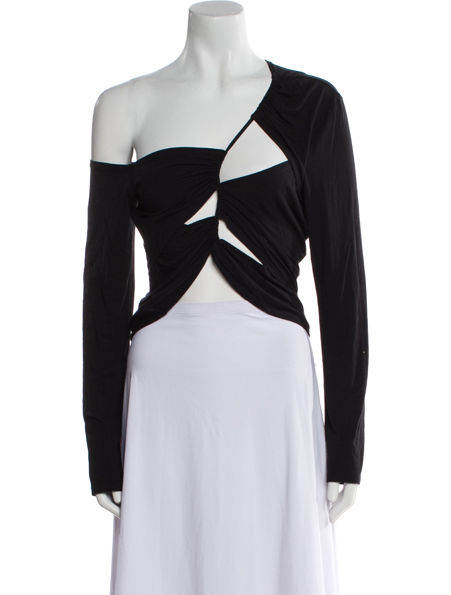 Sid Neigum Bamboo One-Shoulder Crop Top