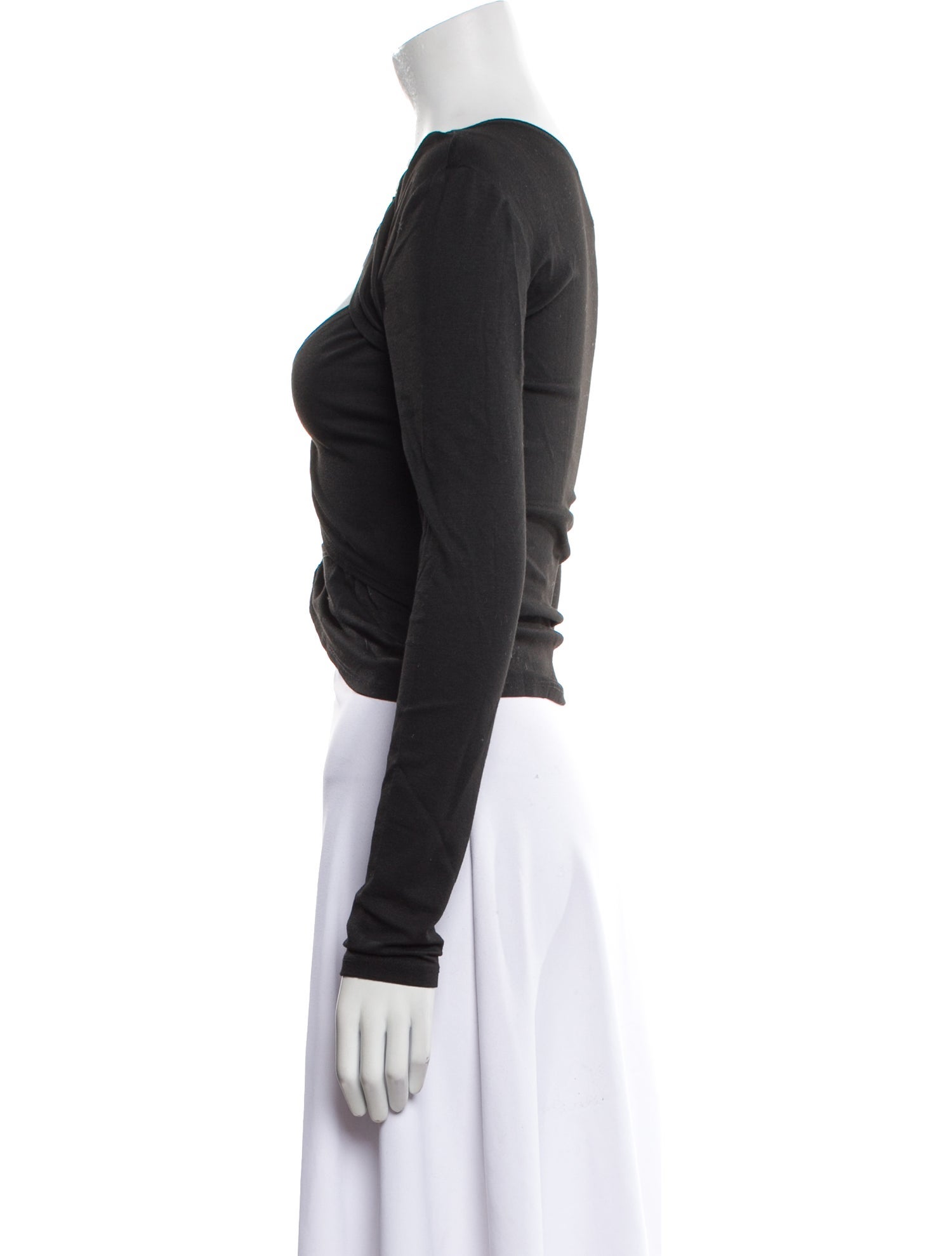 Sid Neigum One-Shoulder Long Sleeve Crop Top