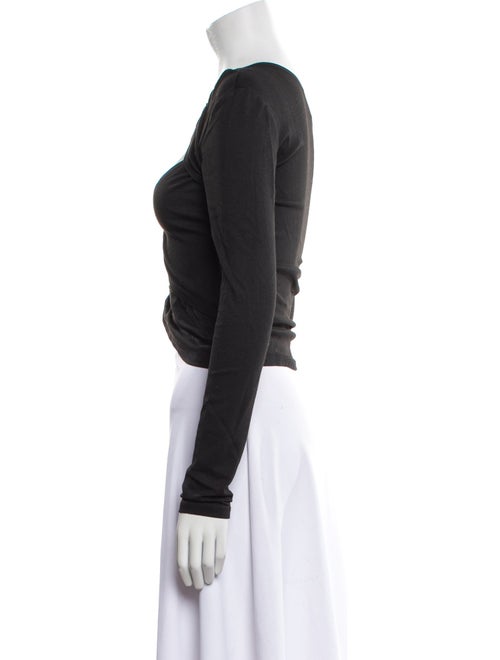 Sid Neigum One-Shoulder Long Sleeve Crop Top