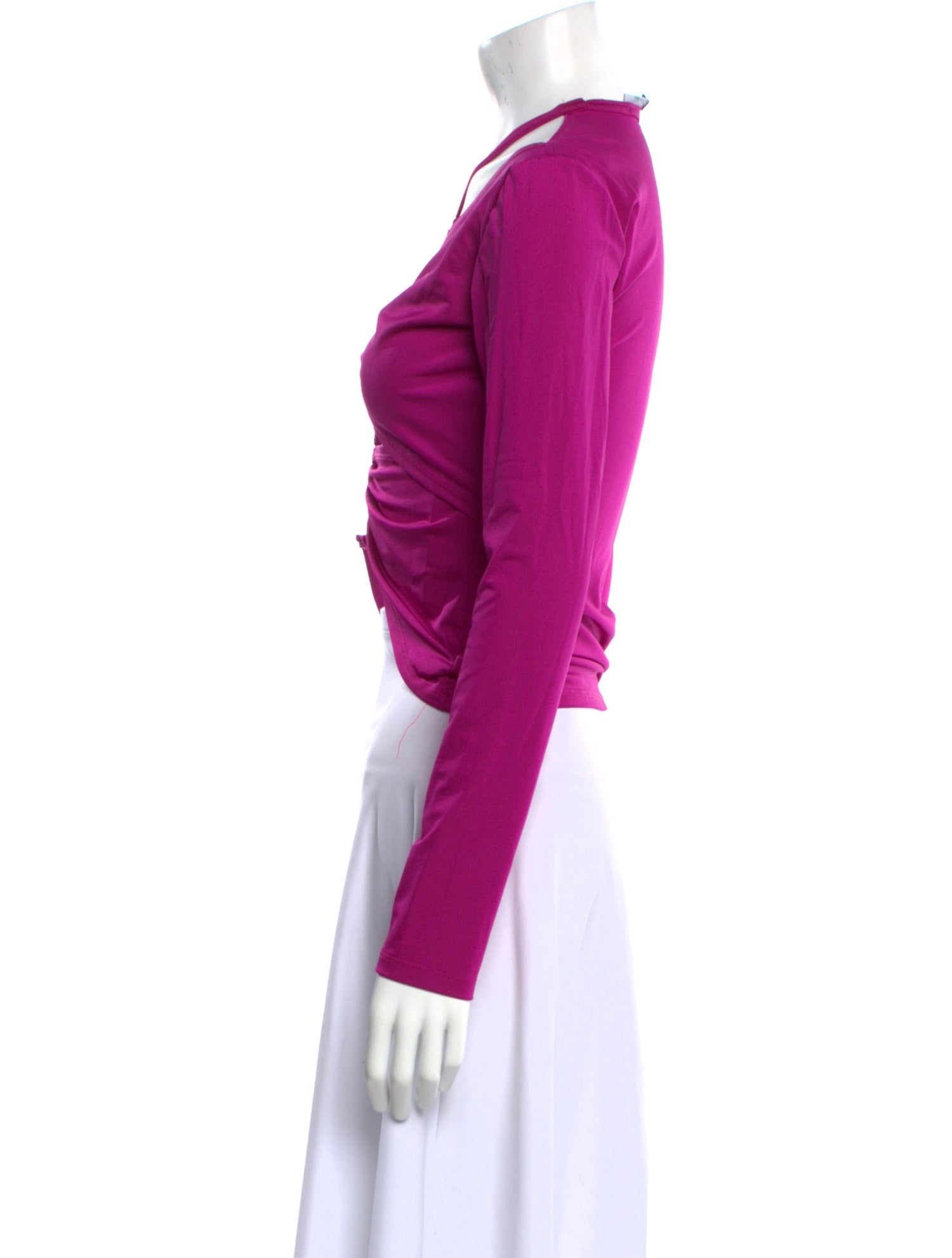 Sid Neigum V-Neck Long Sleeve Crop Top