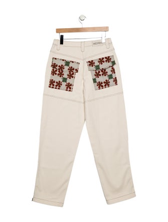 SIEDRÉS Graphic Print Straight Leg Pants