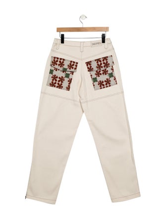 SIEDRÉS Graphic Print Straight Leg Pants