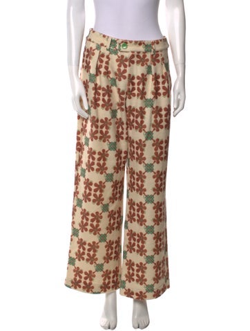 Siedrés Pants Floral Print Wide Leg S