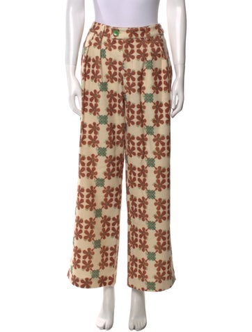 Siedrés Pants Floral Print Wide Leg M
