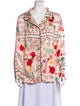 SIEDRÉS Floral Print Long Sleeve Button-Up Top
