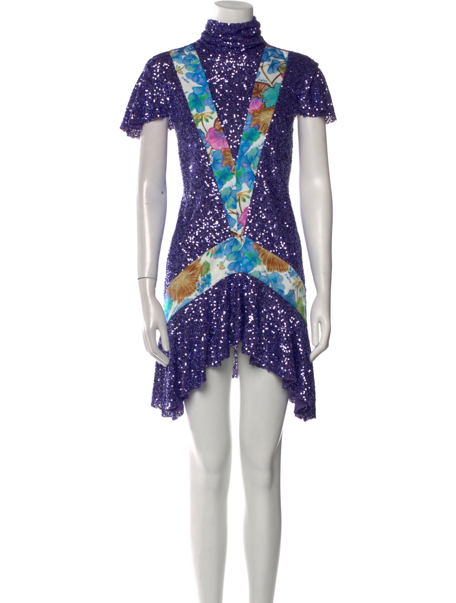 SIEDRÉS Lace Pattern Mini Dress