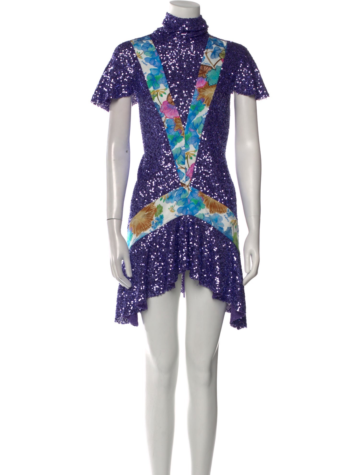 SIEDRÉS Lace Pattern Mini Dress