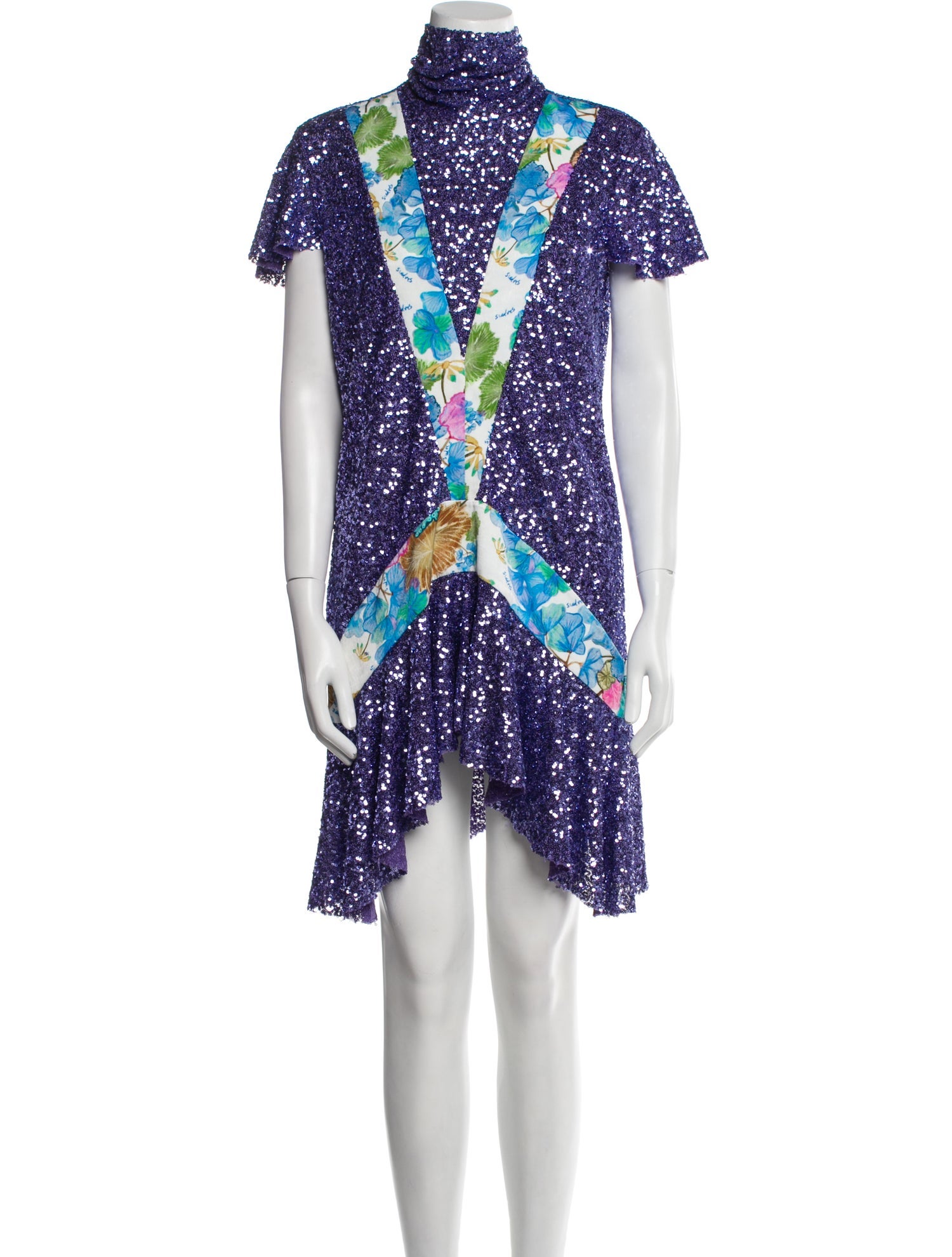 SIEDRÉS Lace Pattern Mini Dress