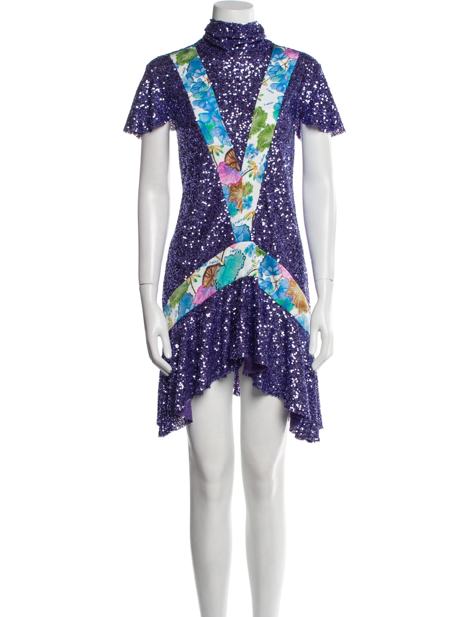 SIEDRÉS Lace Pattern Mini Dress