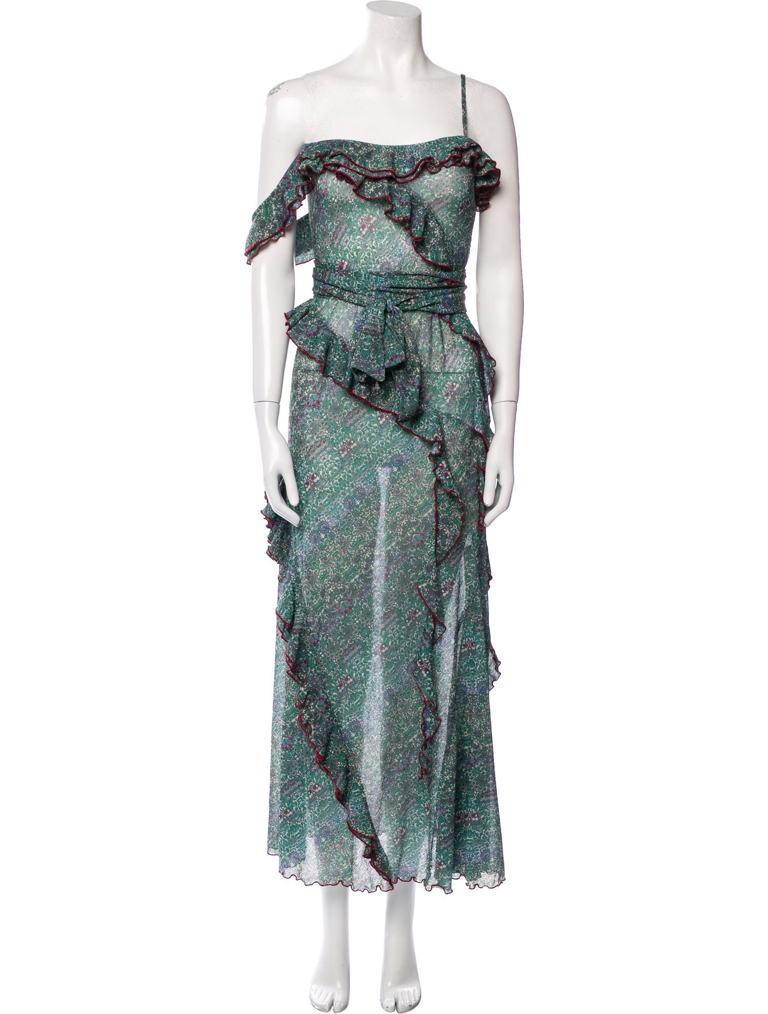 Cecilie Bahnsen Floral Print Knee-Length Dress - White