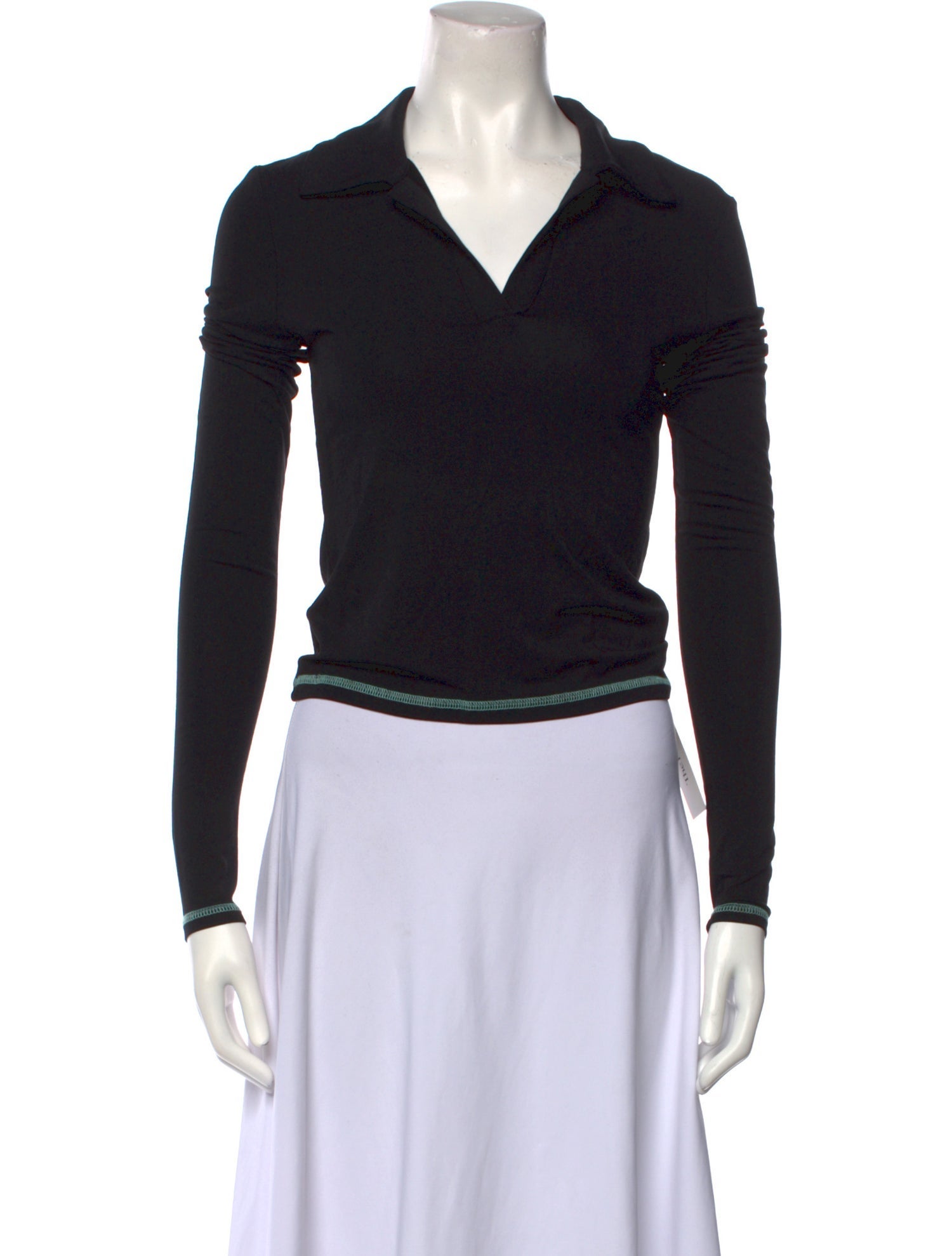 SIEDRÉS V-Neck Long Sleeve Crop Top