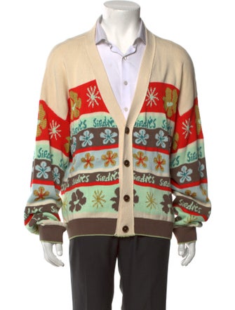 SIEDRÉS Printed V-Neck Cardigan