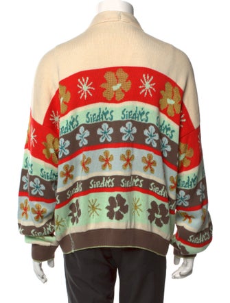 SIEDRÉS Printed V-Neck Cardigan