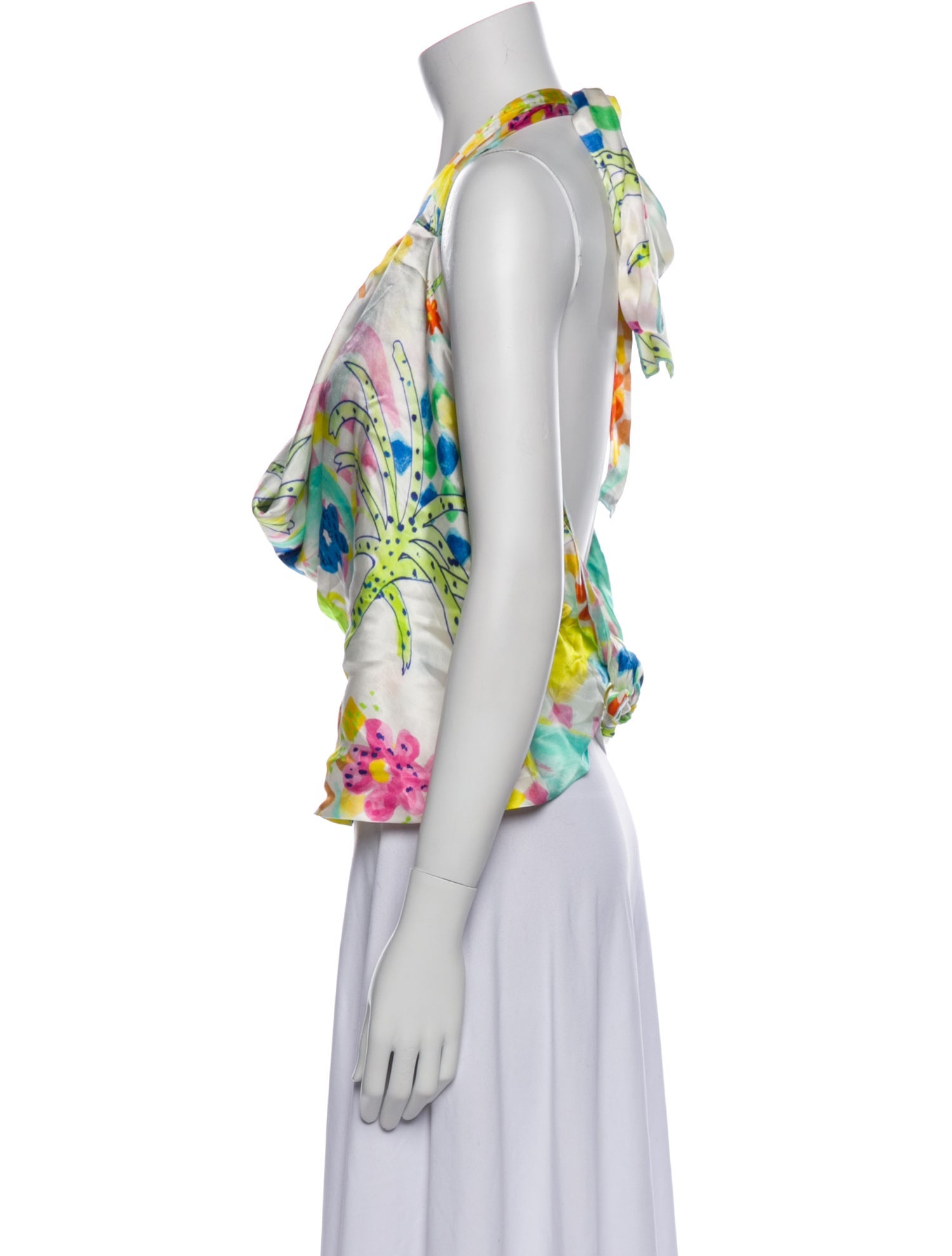 SIEDRÉS Printed Halterneck Top w/ Tags