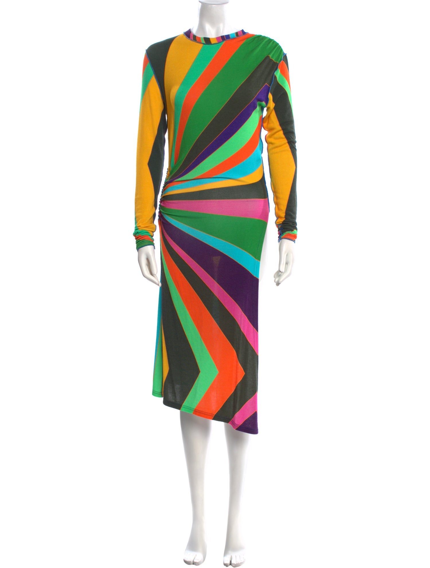 SIEDRÉS Striped Midi Length Dress