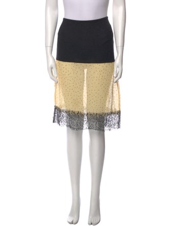 SIEDRÉS Polka Dot Print Knee-Length Skirt