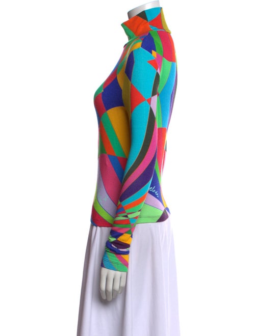 SIEDRÉS Printed Turtleneck Top