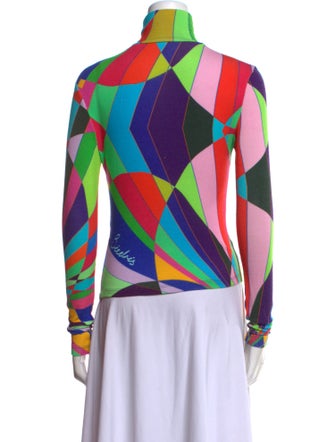 SIEDRÉS Printed Turtleneck Top