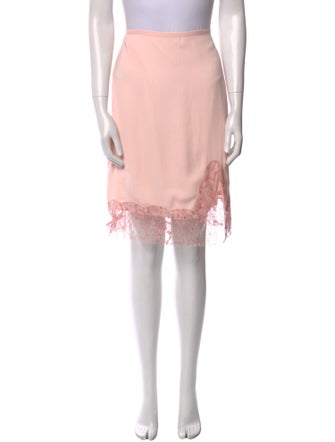 SIEDRÉS Lace Trim Embellishment Knee-Length Skirt