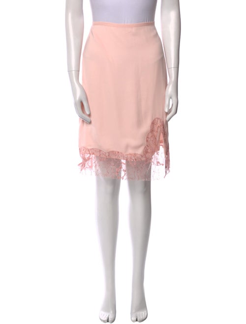 SIEDRÉS Lace Trim Embellishment Knee-Length Skirt