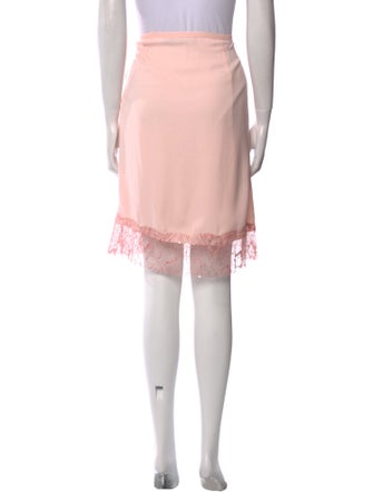 SIEDRÉS Lace Trim Embellishment Knee-Length Skirt